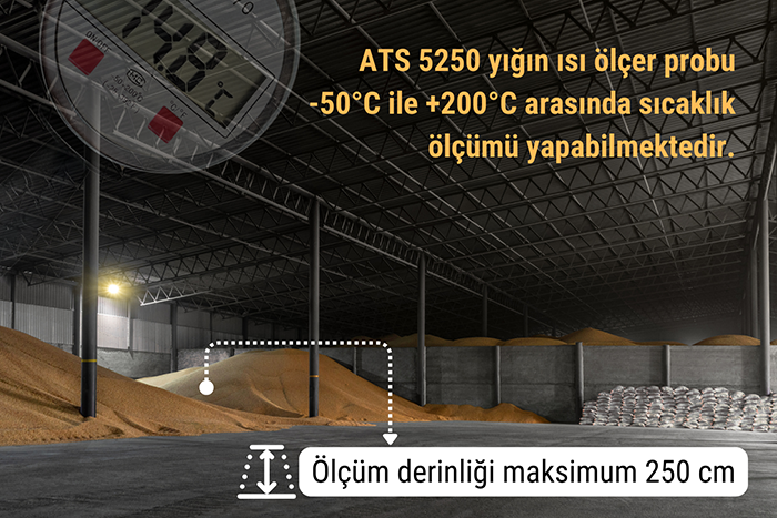 250 cm yığın sıcaklık ölçer